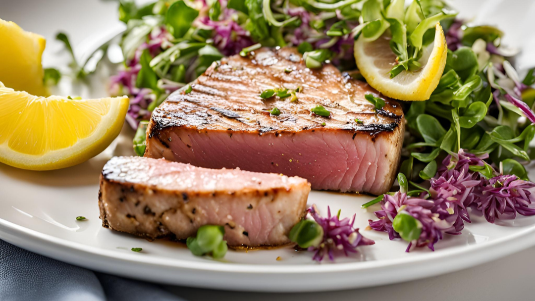 Thunfischsteak mit Kräuter-Salat
