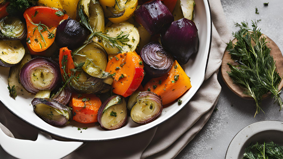 Ofengemüse mit Kräutern und Olivenöl