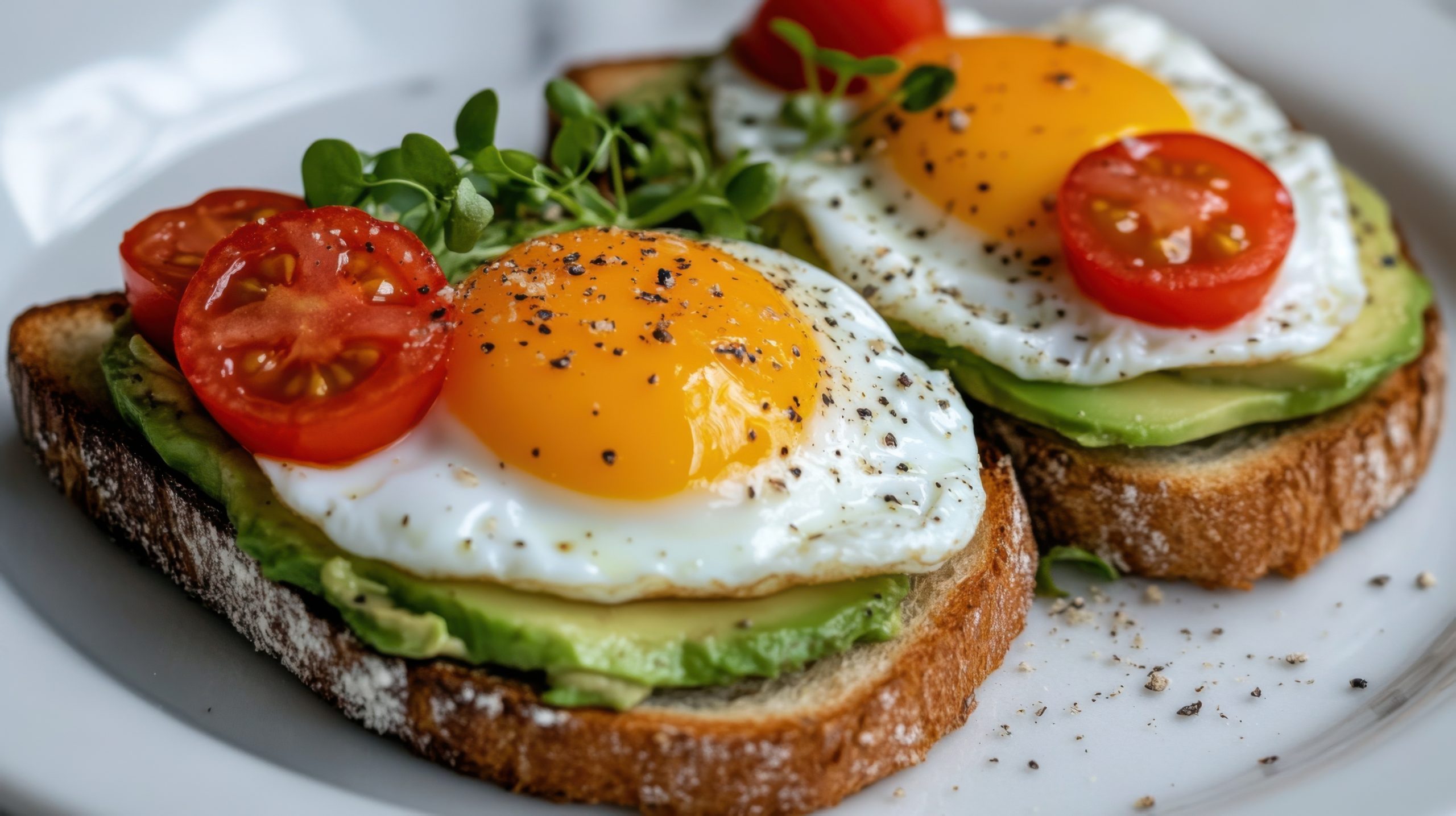 Avocado-Eier auf Vollkornbrot