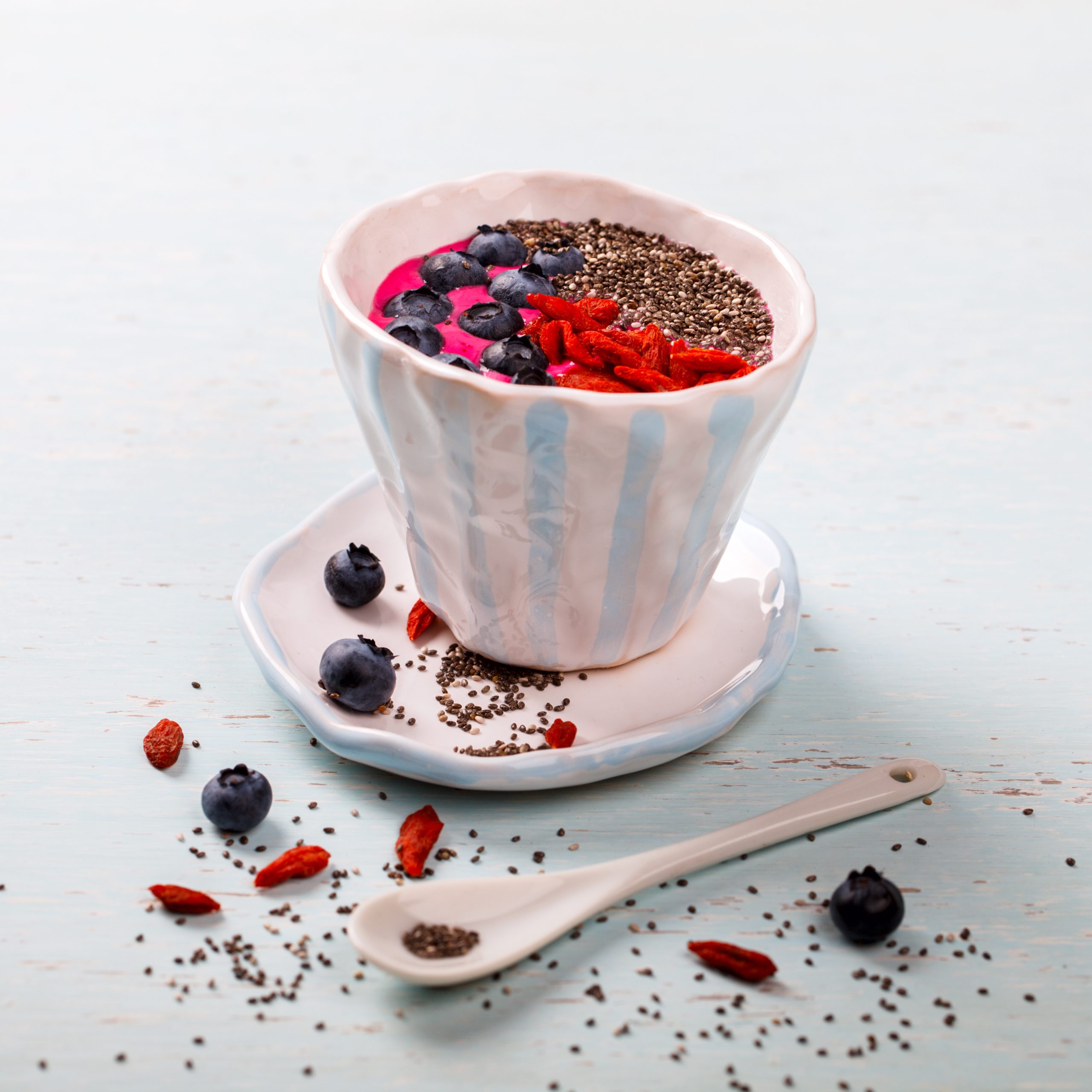 Goji-Beeren-Joghurt mit Leinsamen