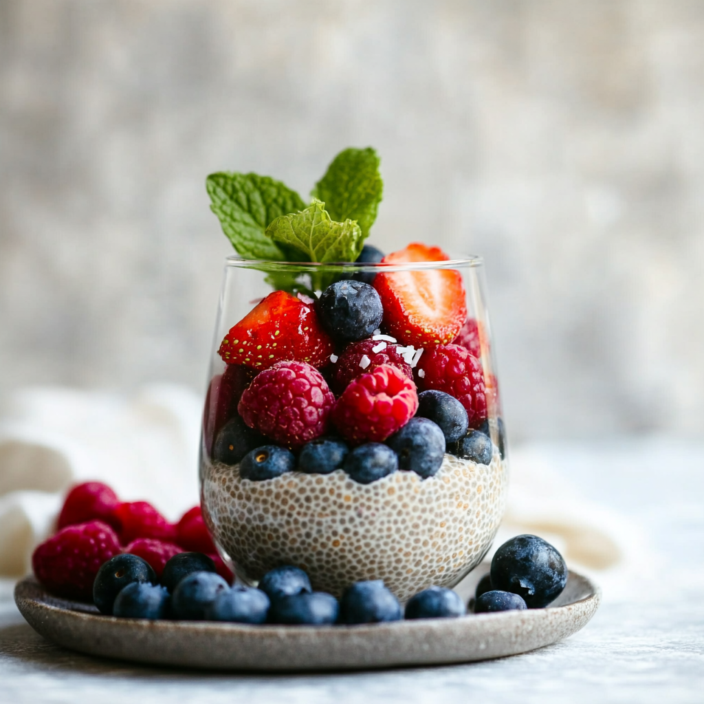 Chia-Pudding mit Beeren