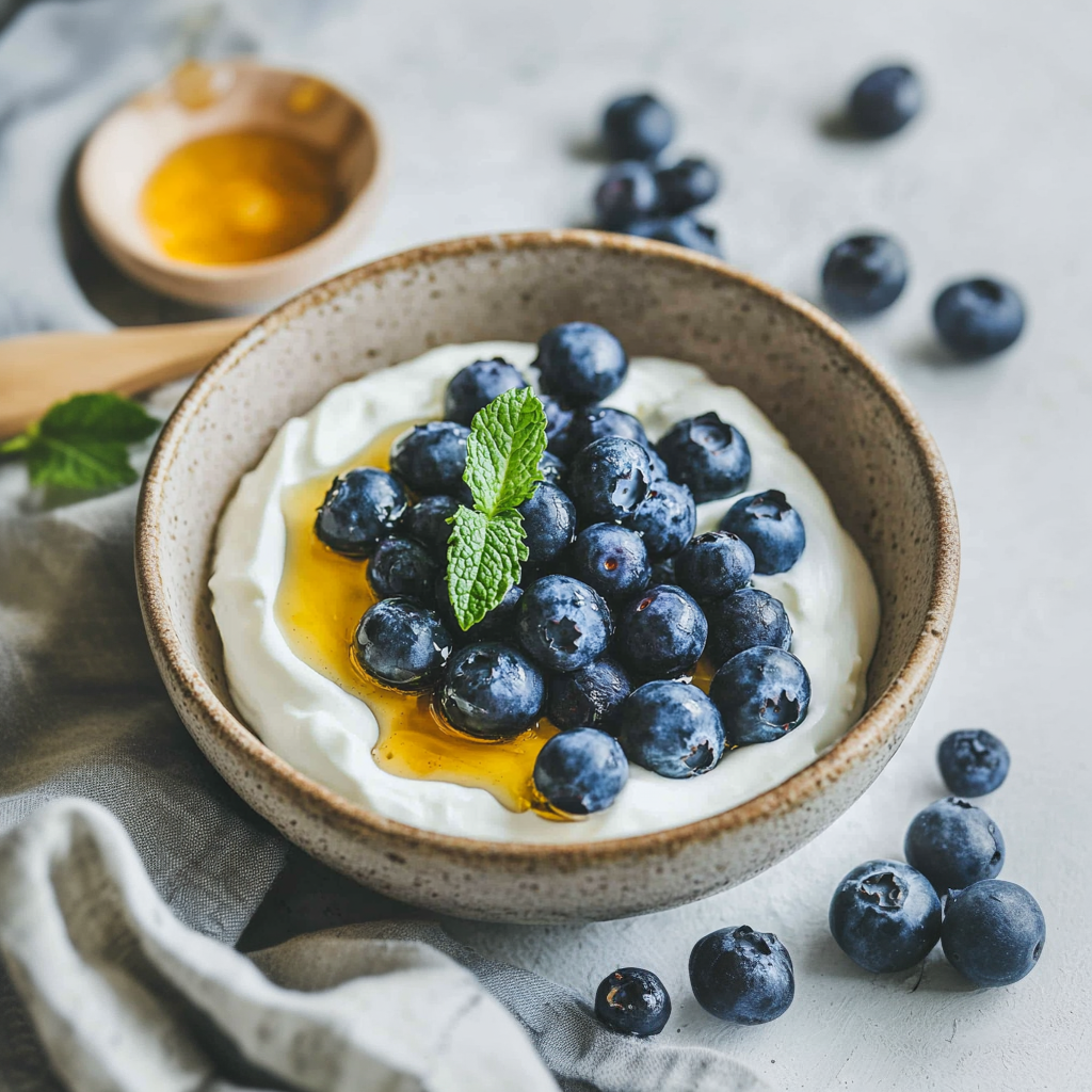 Griechischer Joghurt mit Blaubeeren