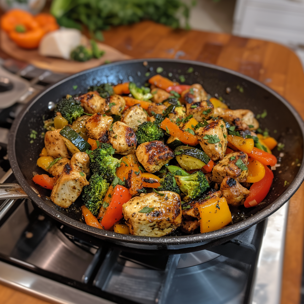 Hähnchen-Gemüse-Pfanne