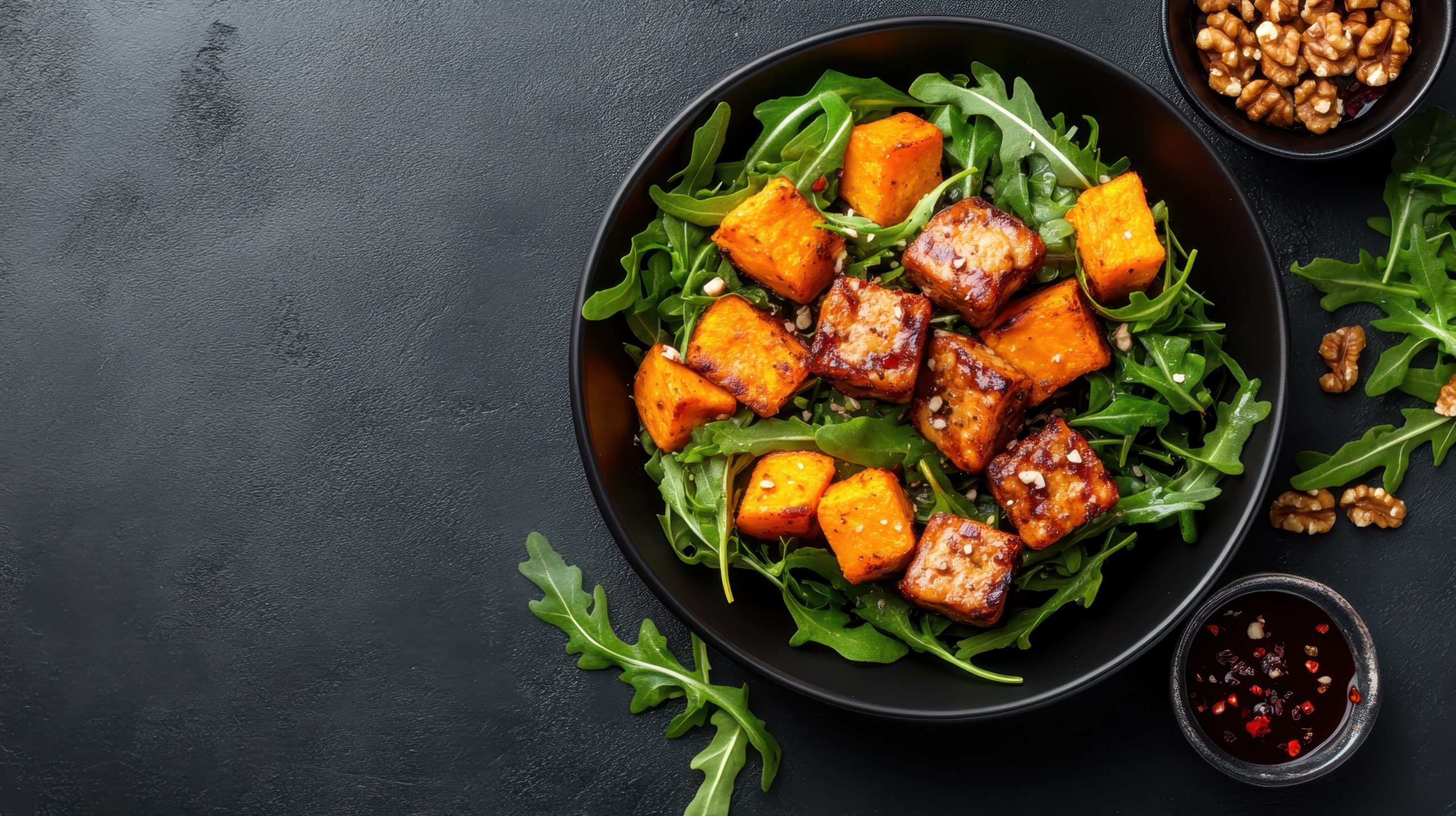 Süßkartoffel-Salat mit Rucola