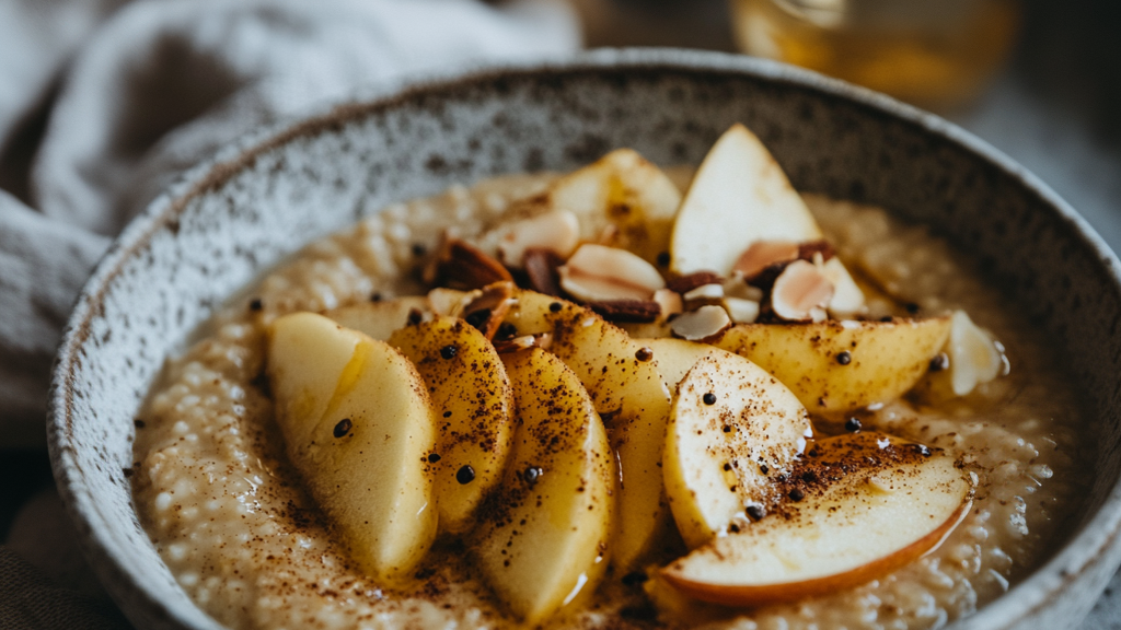Warmer Hirsebrei mit Apfel und Zimt